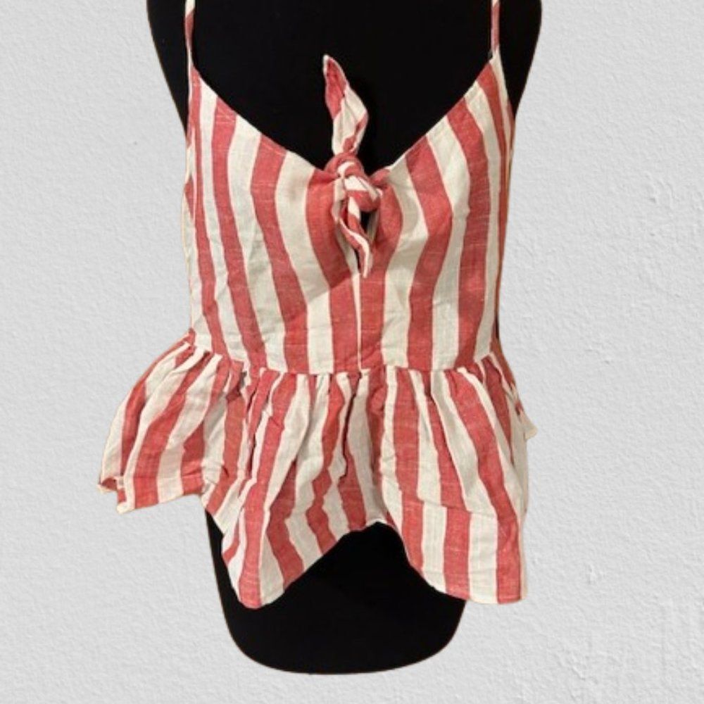 Vine & Love Red & White Stripe Tank Top  4273  Large  NWT Boutique